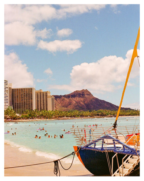 Photograph of a beach landscape in Hawaii