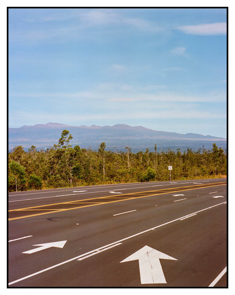 Photograph of a road and landscape in Hawaii