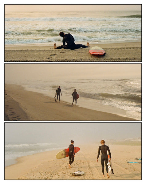 Photograph of surfers on a beach in Long Beach Island