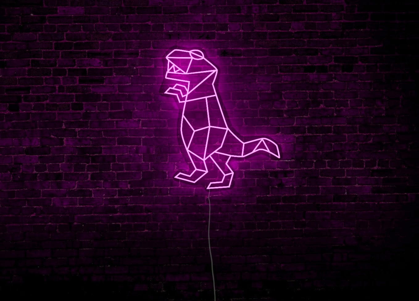 t rex neon sign