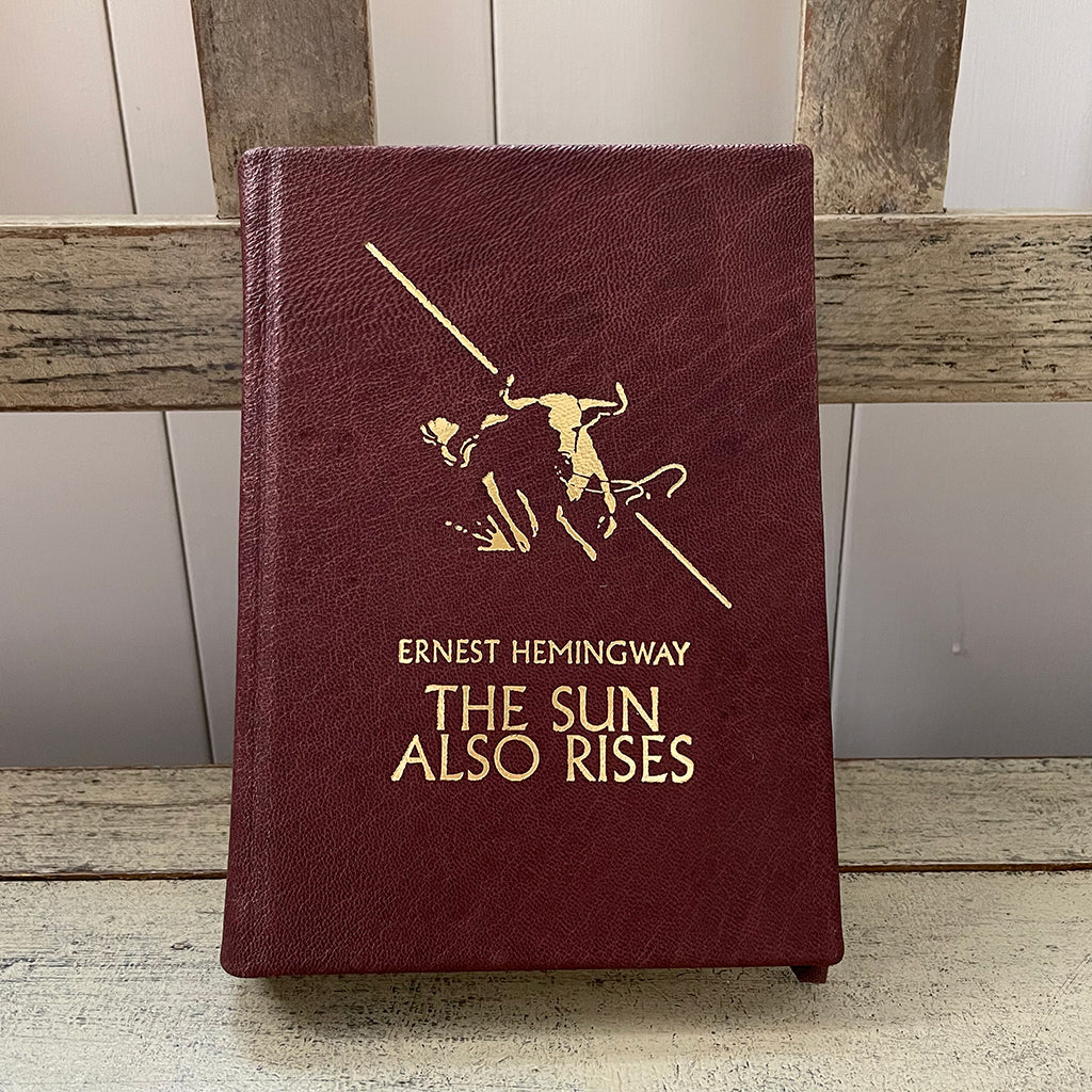 Century Press The Sun Also Rises Hemingway Oxblood Crimson Bench Gold Stamped Bull