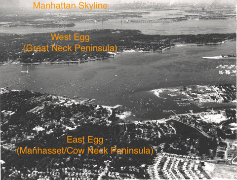 Manhasset Bay Cow Neck Great Neck East Egg West Egg Manhattan Skyline Aerial