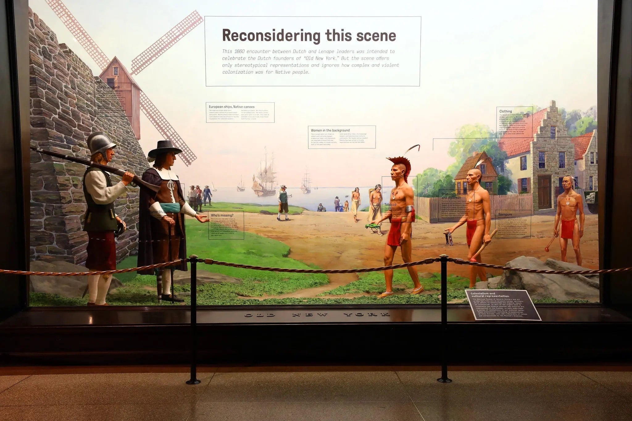 Museum of Natural History New York City Reconsidering the Scene Indians Native Americans Dutch Lenape Colonization