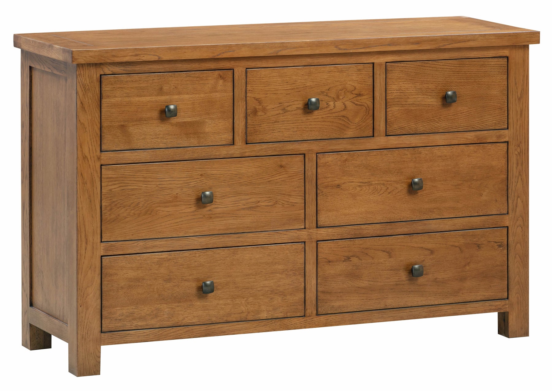 Dorset Rustic Oak 3 Over 4 Chest Of Drawers Lawrences Furniture