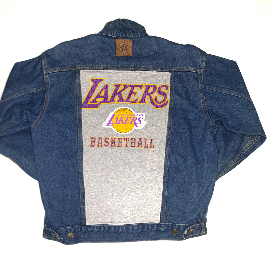 lakers jean jacket