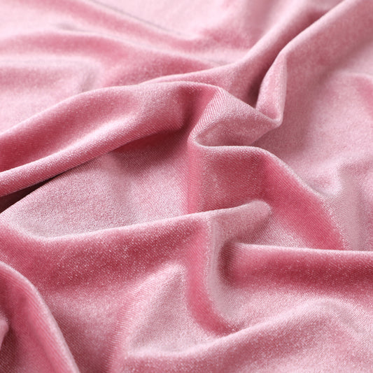 Dusty Pink Stretchy Velvet Fabric by the Yard Stretch Fabrics Polyester  Spandex for Scrunchies Clothes Costumes Crafts Bows 