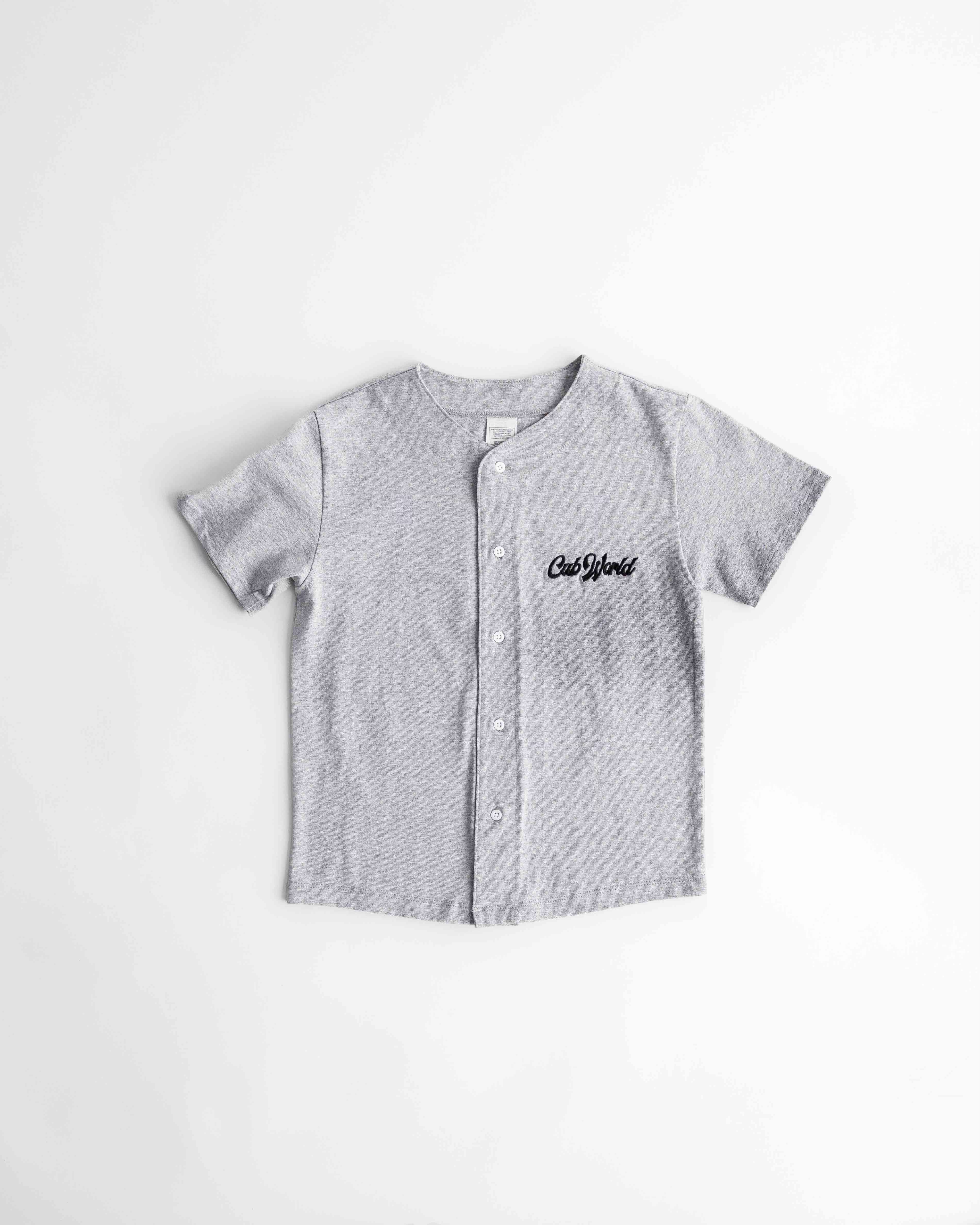 Cub Baseball Jersey- Heather Gray