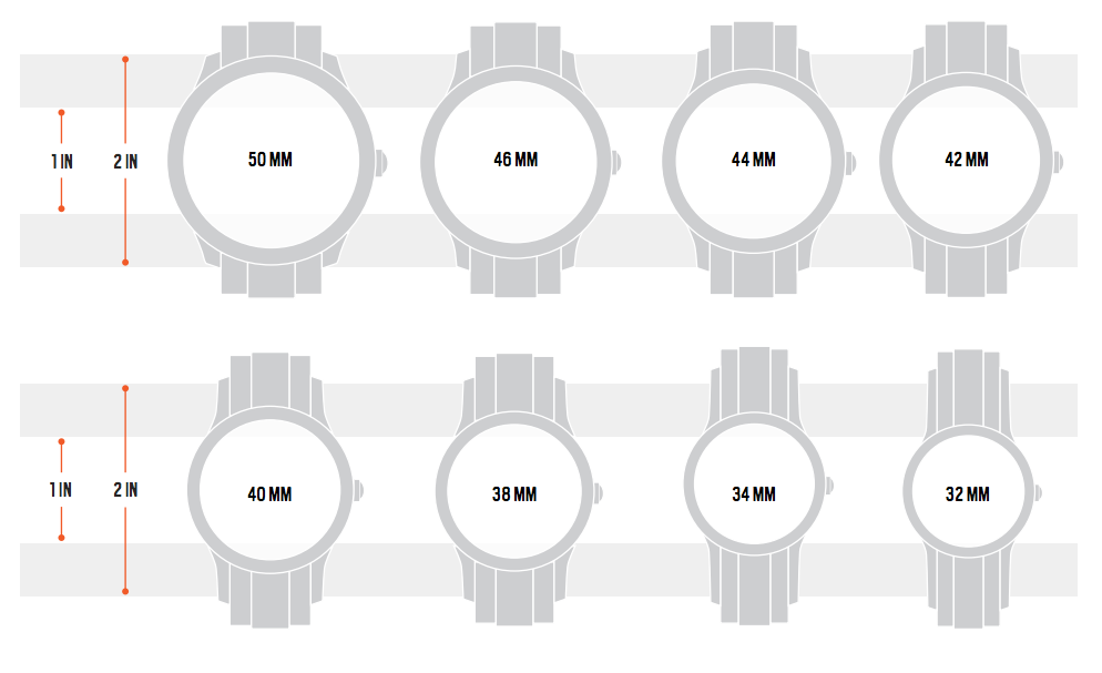 watch sizes