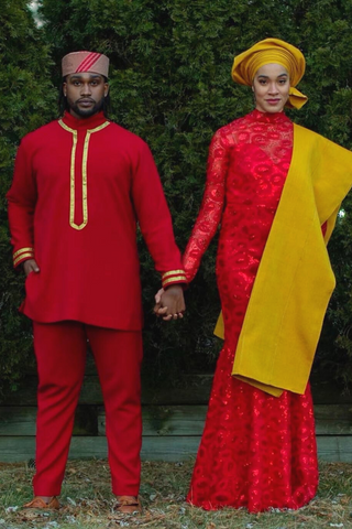 African Couples Attire 