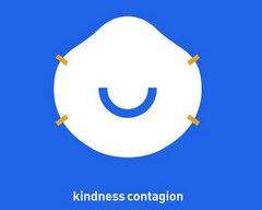 Kindsness contagion face mask logo