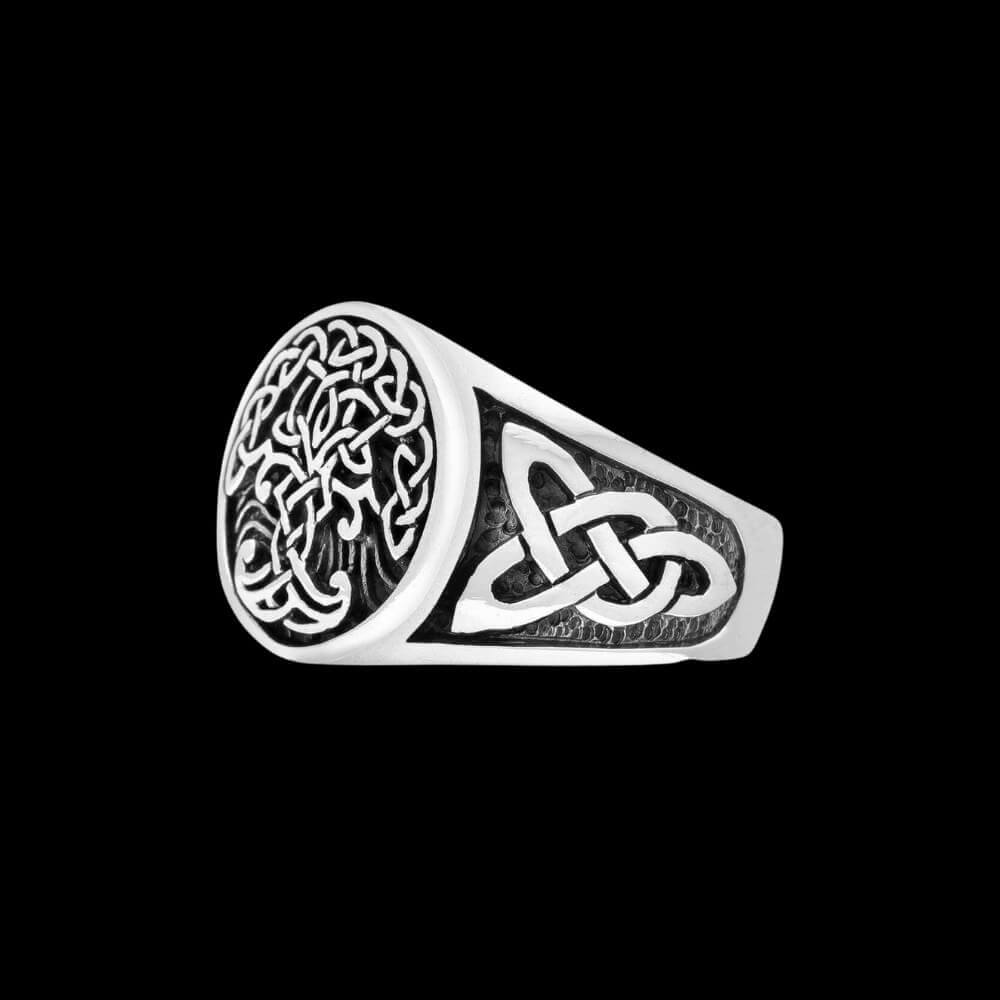 Yggdrasil and Viking Knotwork Ring - Odin's Treasures
