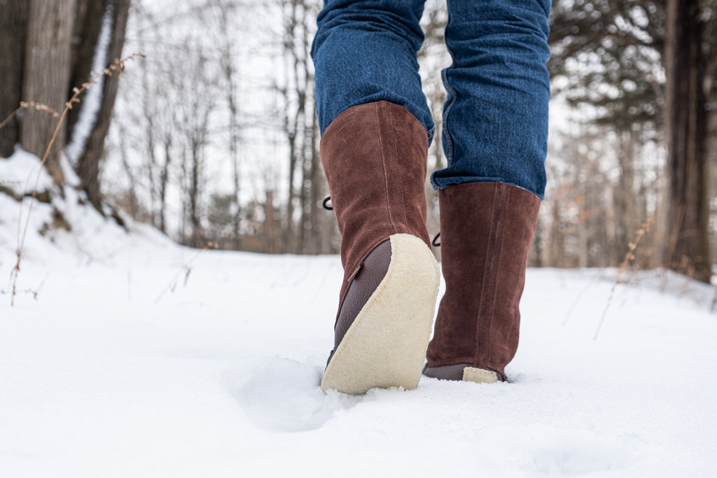 Men's snow shoe winter moccasin boots