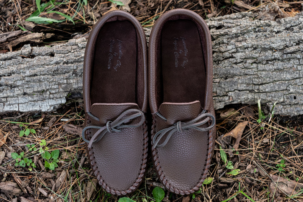 Rocky-Oil Tan Leather Moccasins by Laurentian Chief Made in Canada