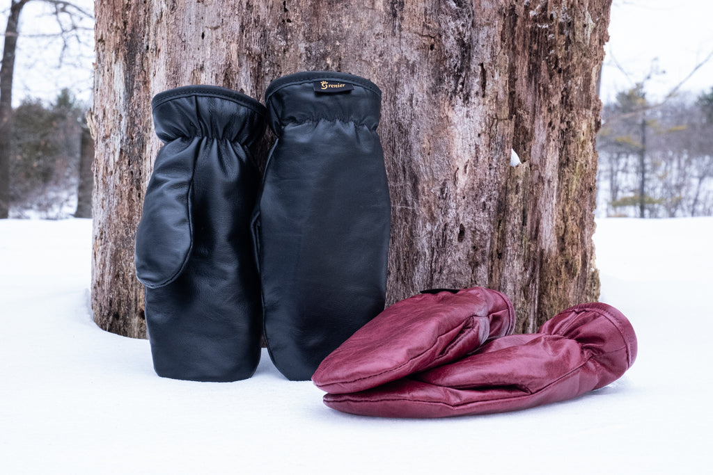 Leather Mittens made in Canada by Fourrures Grenier