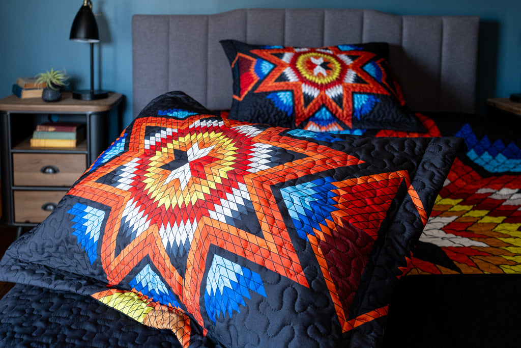 In Cree legend, an eight-pointed star quilt was known as the Star Blanket