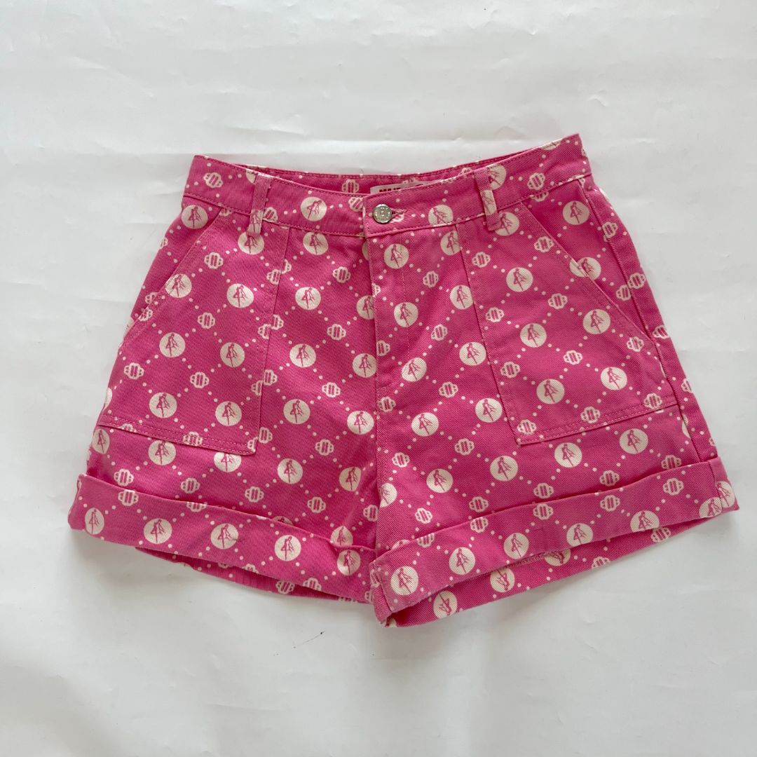 Pre-owned Maje X X Sailor Moon Logo-print Shorts In Pink