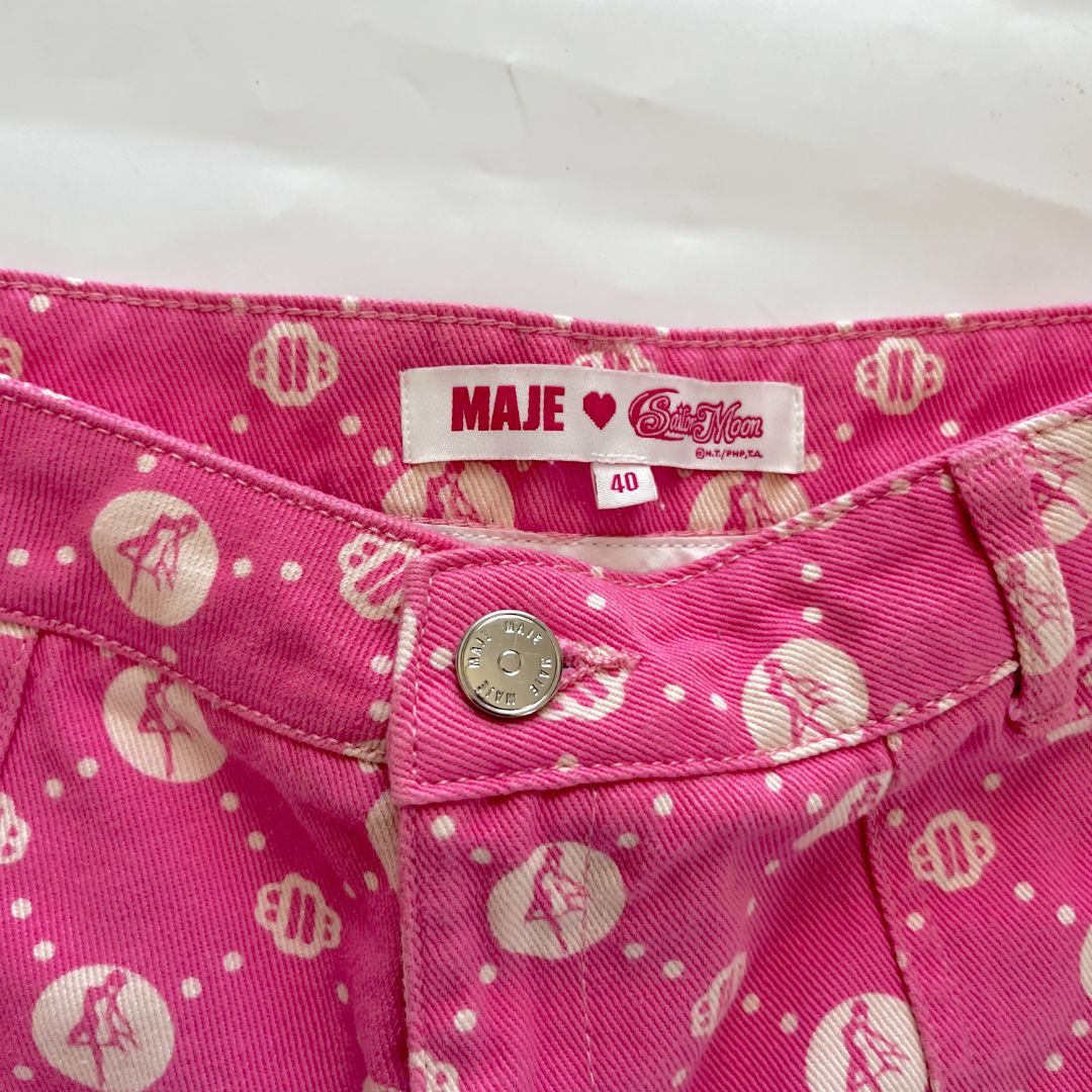 Pre-owned Maje X X Sailor Moon Logo-print Shorts In Pink