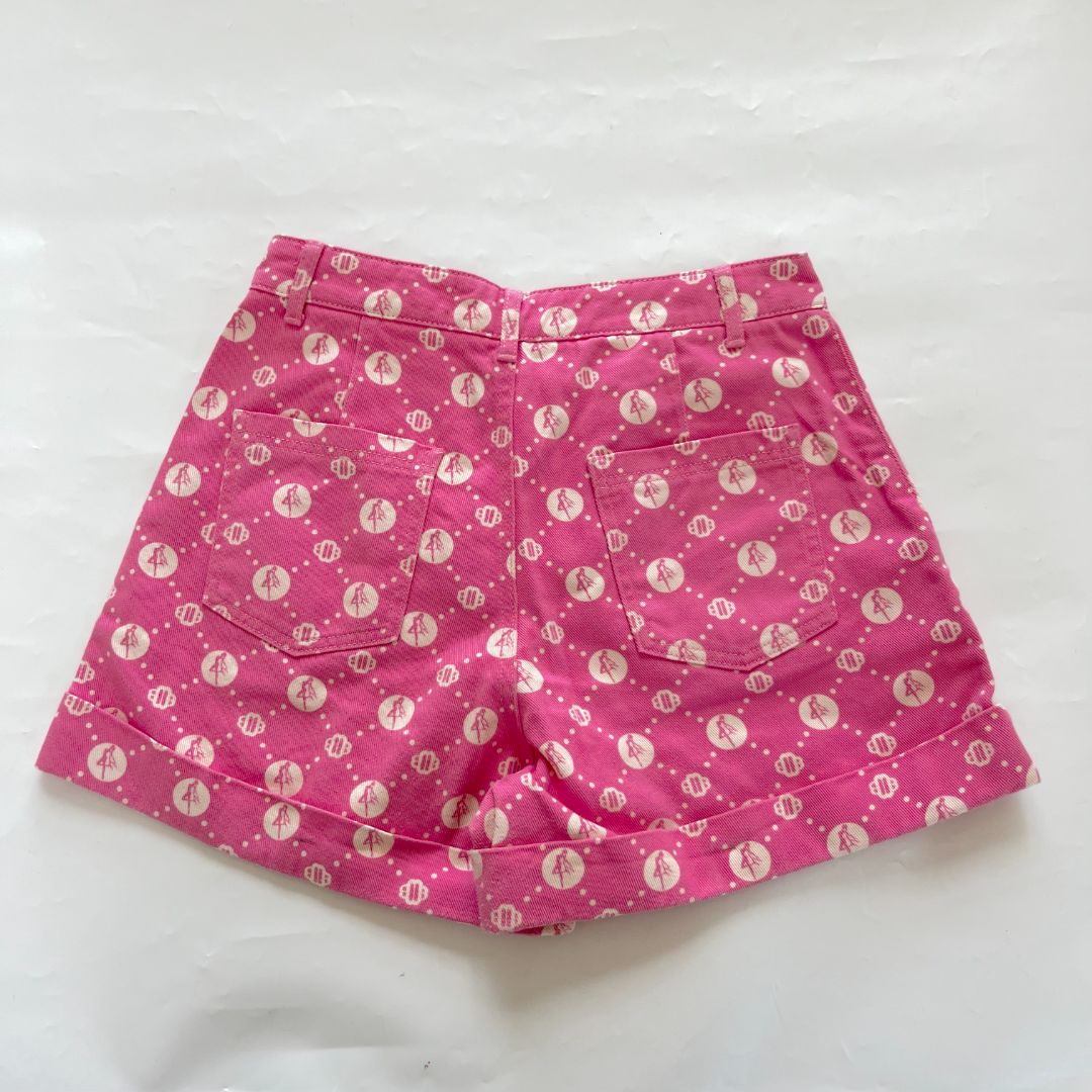 Pre-owned Maje X X Sailor Moon Logo-print Shorts In Pink