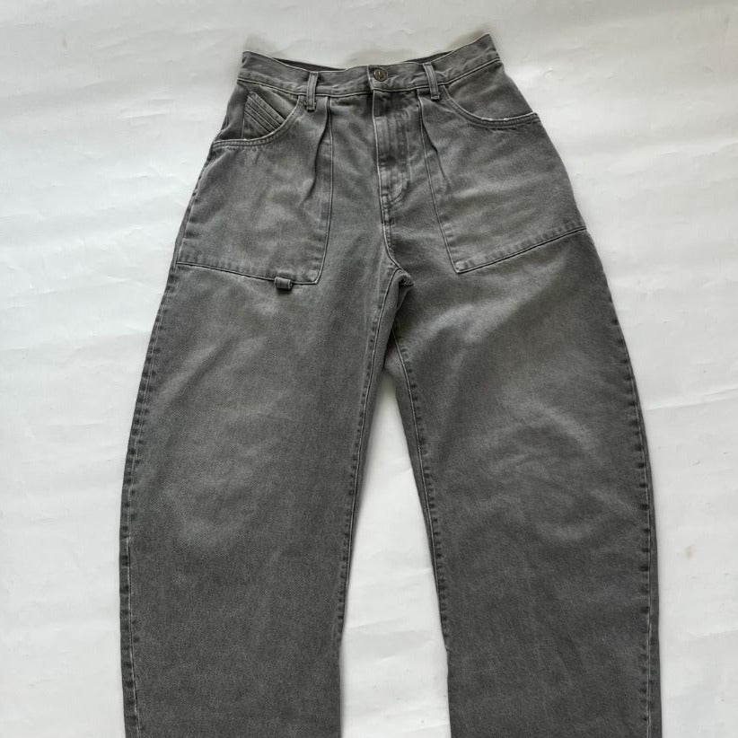 Pre-owned Attico Effie Mid-rise Barrel-leg Jeans