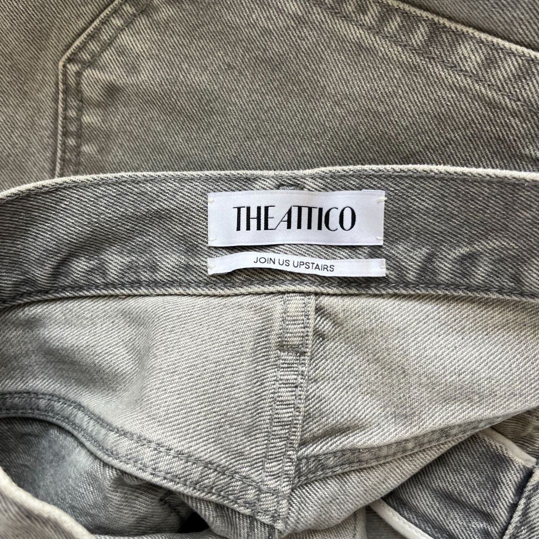 Pre-owned Attico Effie Mid-rise Barrel-leg Jeans