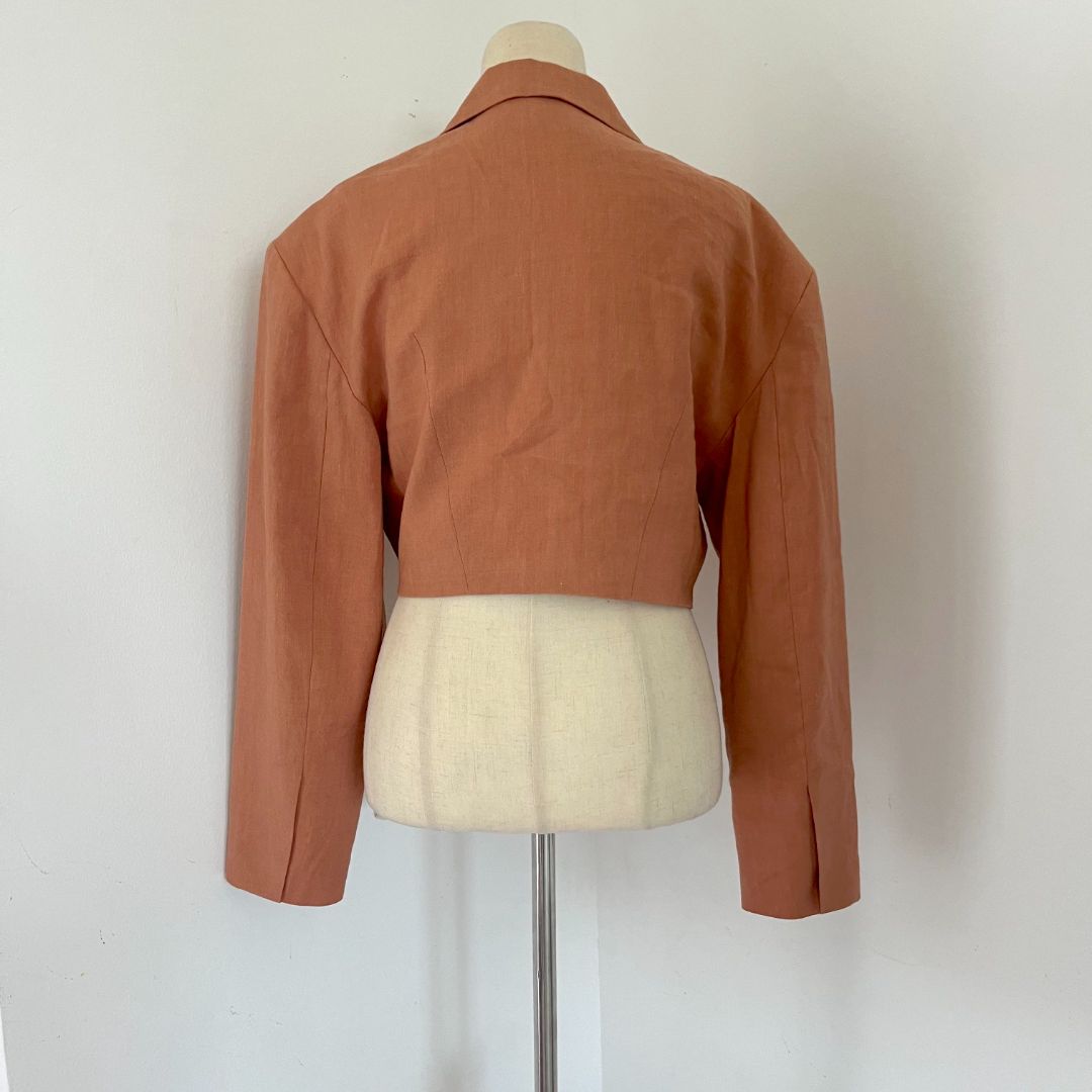 Pre-owned Jacquemus Le Santon Single-breasted Cropped Blazer