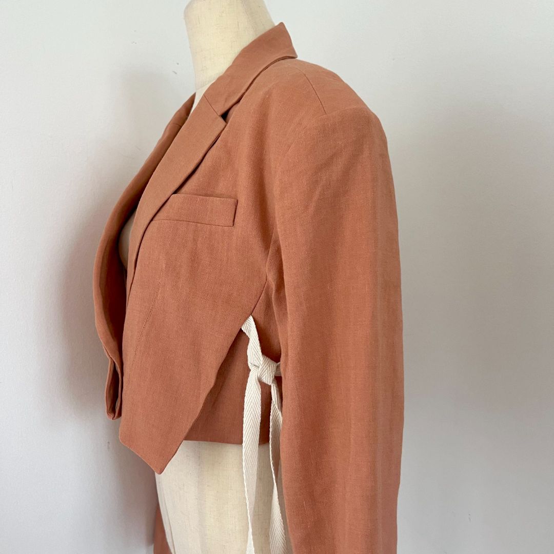 Pre-owned Jacquemus Le Santon Single-breasted Cropped Blazer