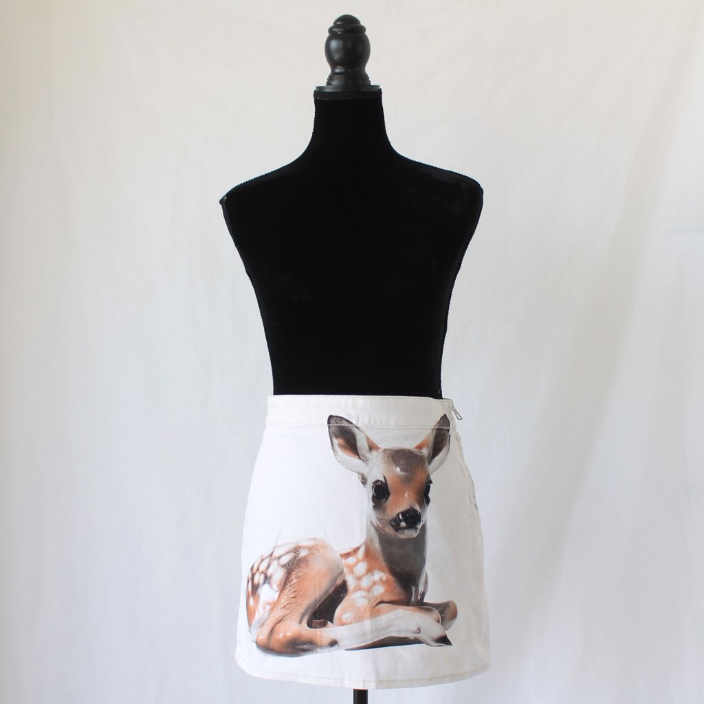 Burberry Deer Print Denim Mini Skirt - BOPF | Business of Preloved Fashion