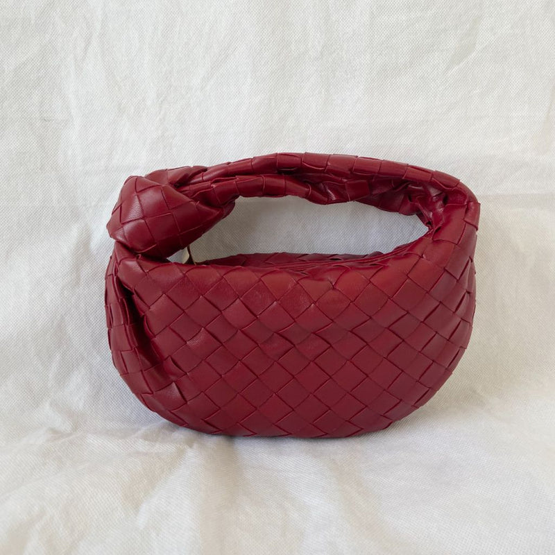 Bottega Veneta BV Jodie mini red woven leather bag Archives