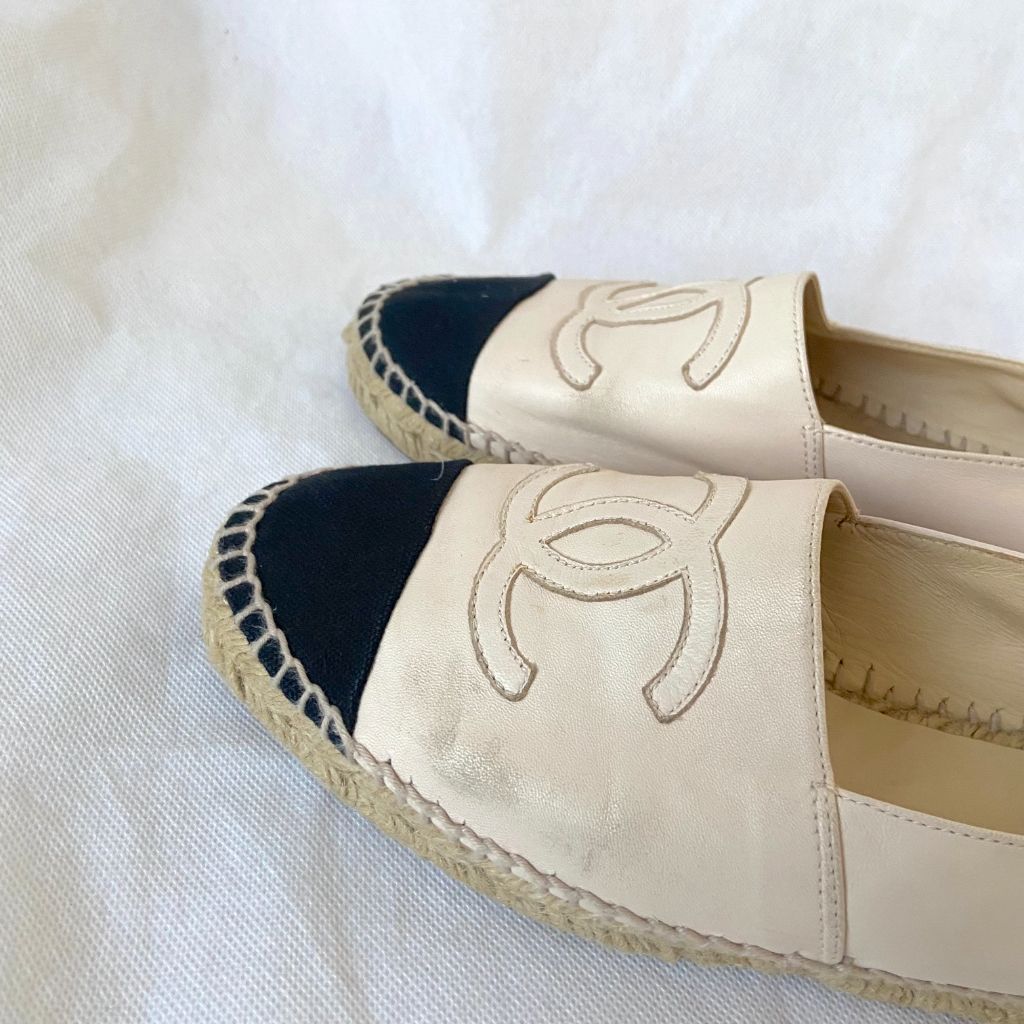 Leather espadrilles Chanel Beige size 36 EU in Leather  13670419