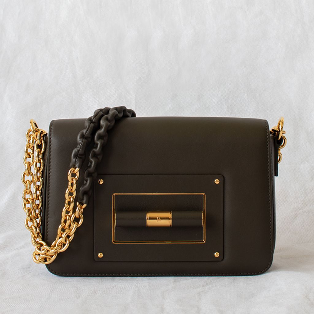 Tom Ford Dark Green Leather Small Chain Natalia Shoulder Bag - BOPF |  Business of Preloved Fashion