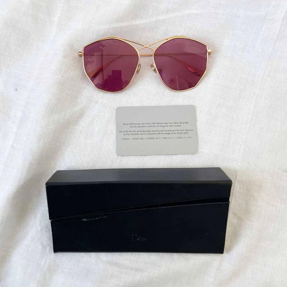 Stellaire 4 oversized sunglasses Dior Gold in Metal  12952100
