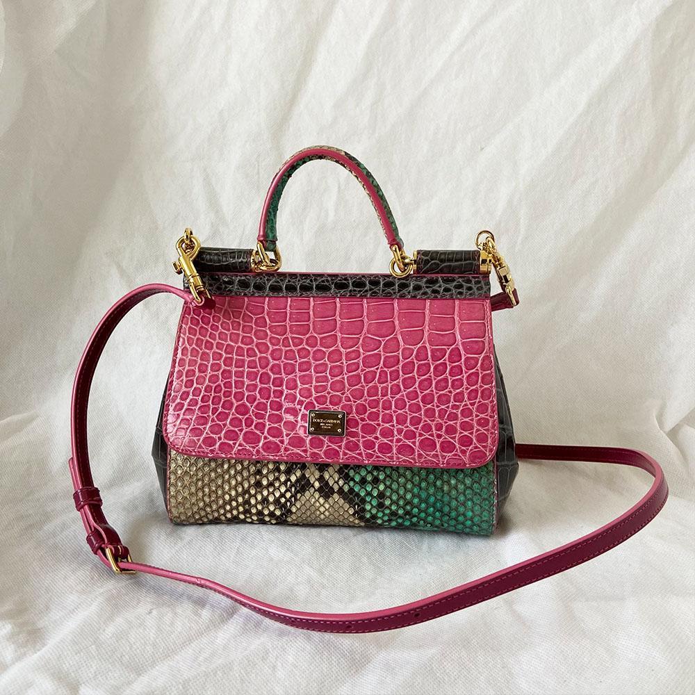 Dolce & Gabbana Crocodile and Python Small Miss Sicily Bag - BOPF |  Business of Preloved Fashion