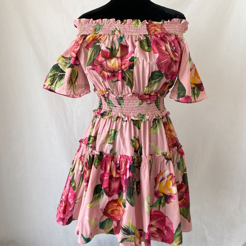 Dolce & Gabbana Off-Shoulder Floral Dress, - BOPF | Business of Preloved  Fashion