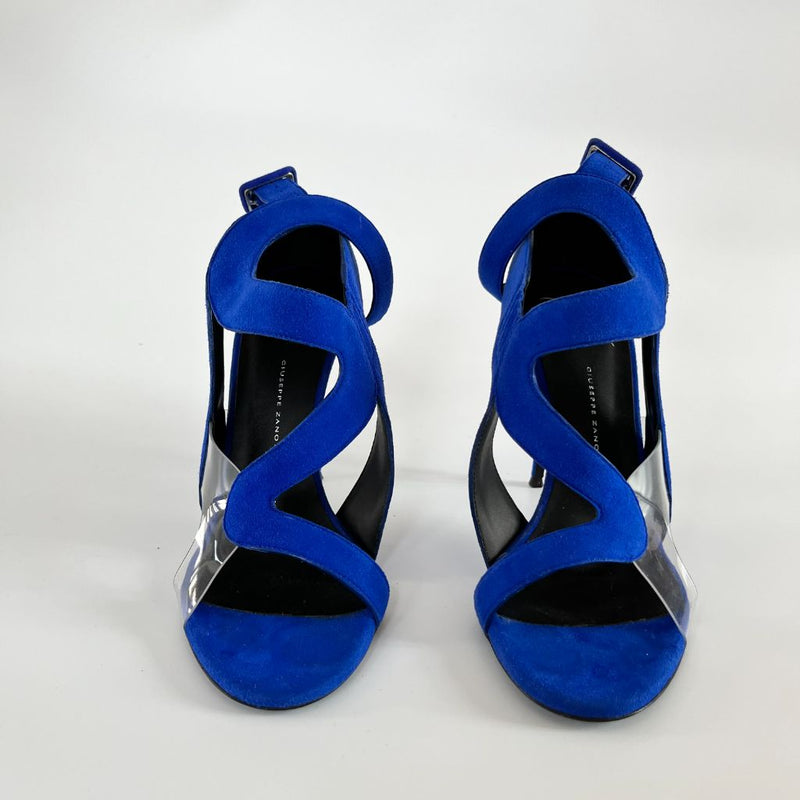 Giuseppe Zanotti Blue Velvet Sandals, 39 - BOPF | Business of Preloved Fashion