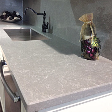 Lucent Quartz Countertop LQ5310 Fossil Grey