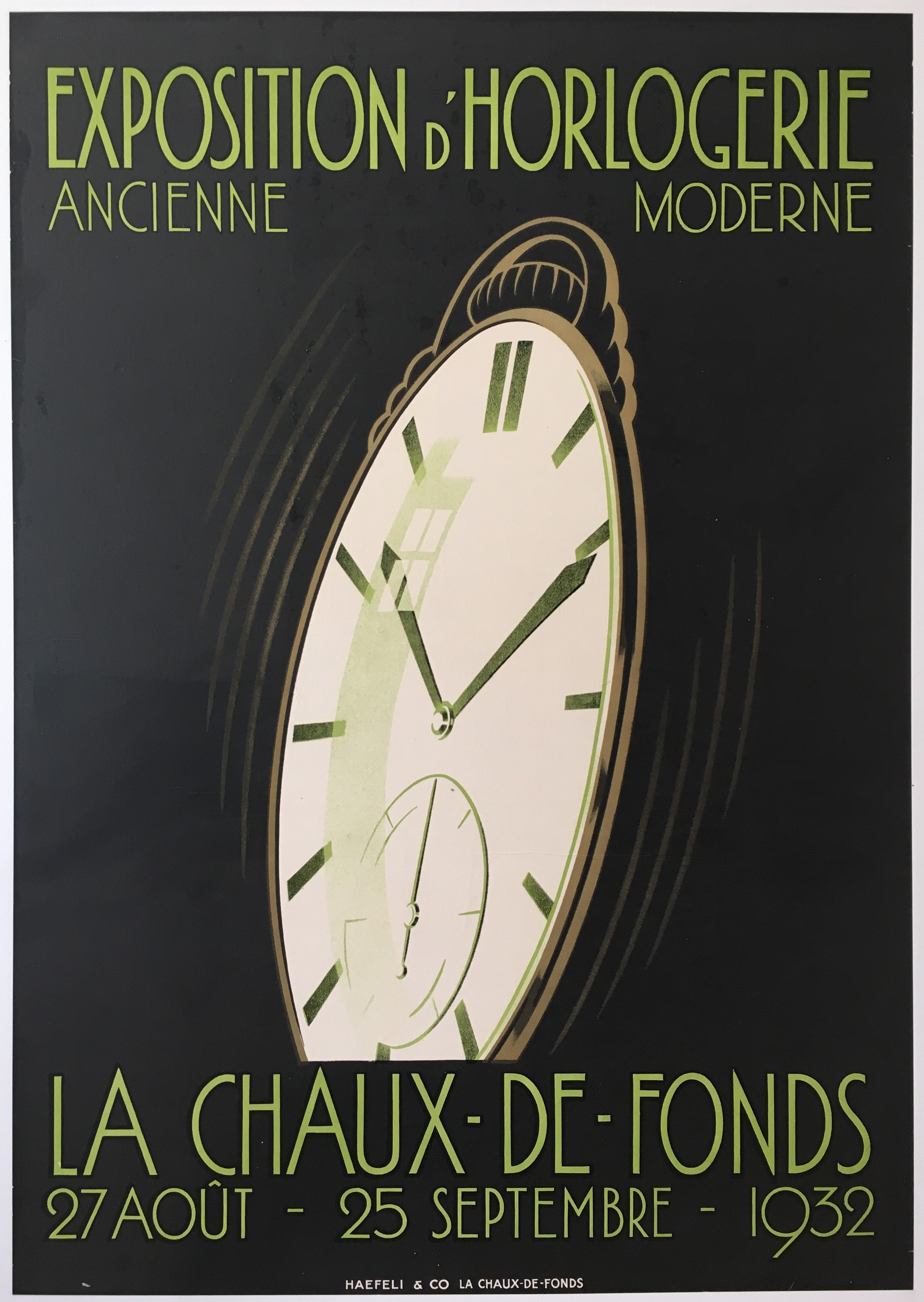 Original Art Deco 1932 Clock Exposition Poster – Rarevintageposters.com