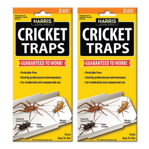 Harris Cricket Glue Traps, (2-Pack, 4 Traps Total) - PF Harris