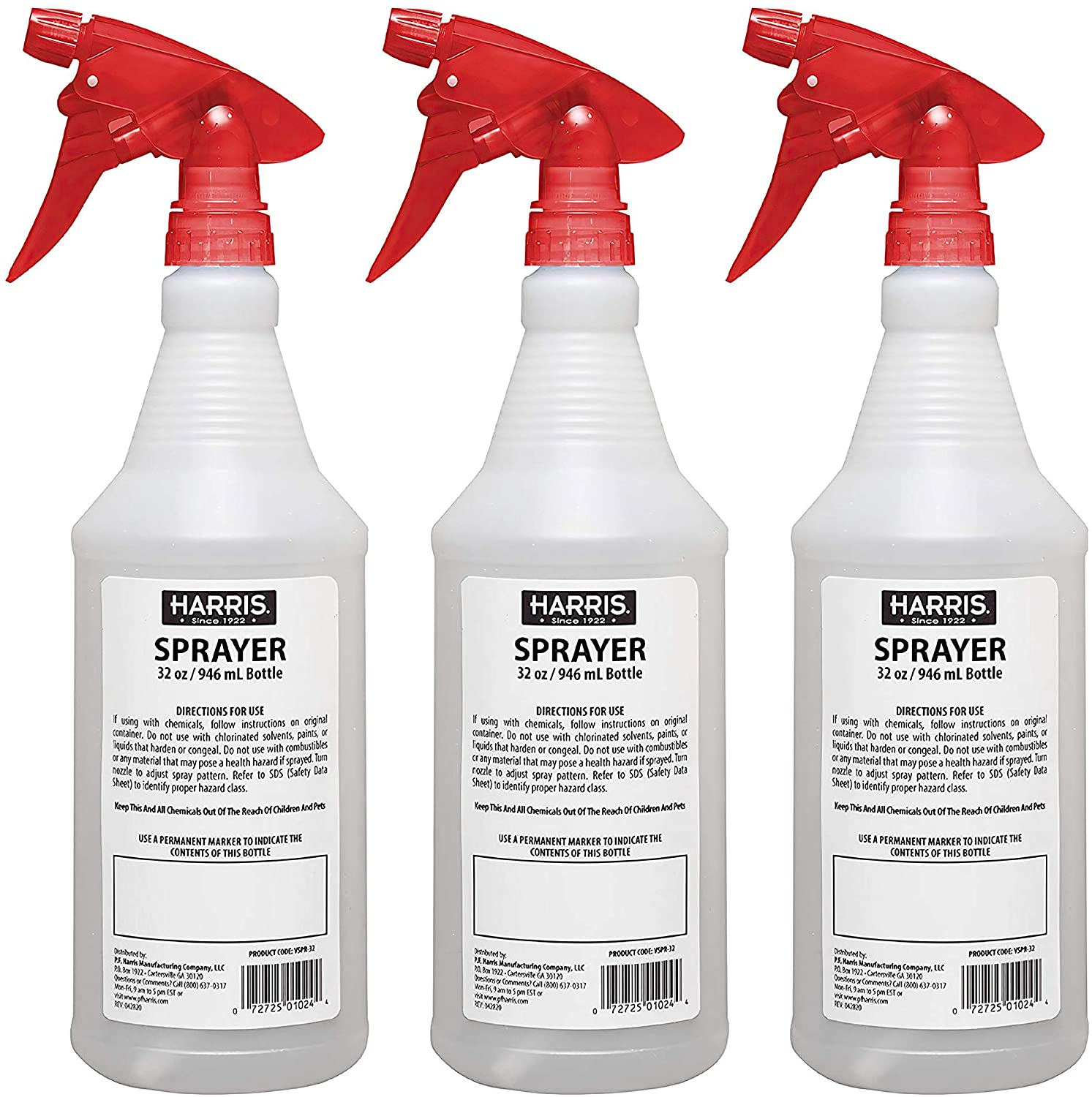 SupplyAid 32 Oz. HD Leak-Proof Plastic Spray Bottles (4-Pack) RRS-PSB32-4,  32Oz. - Harris Teeter