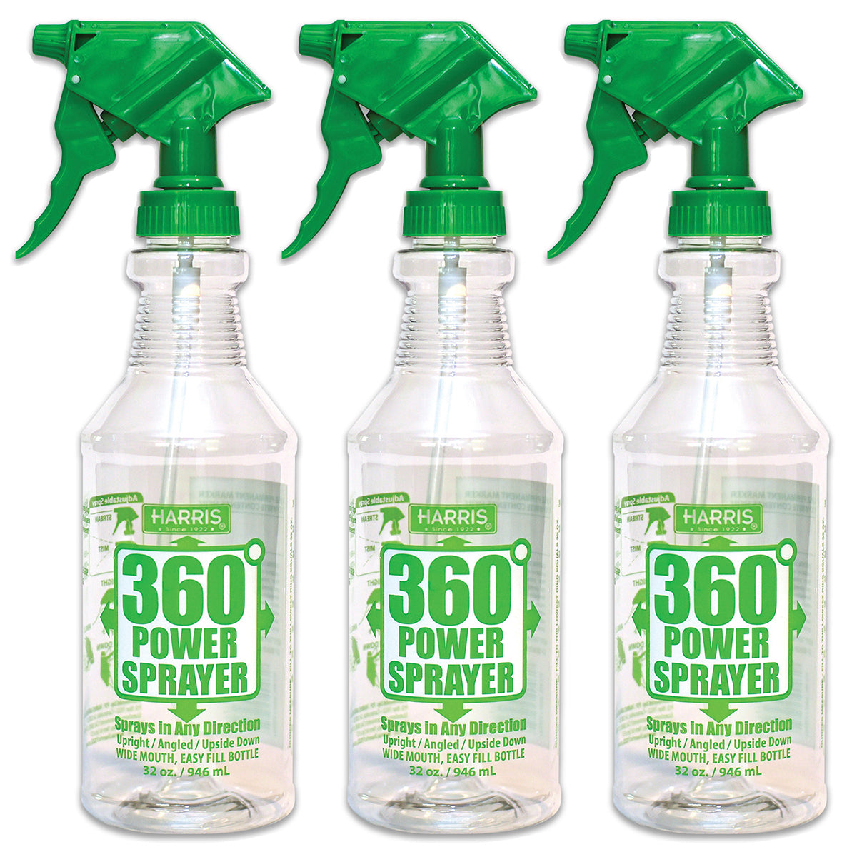 Harris 32 oz. Heavy-Duty Chemical Resistant Pro Spray Bottle (10-Pack)  10CR32 - The Home Depot