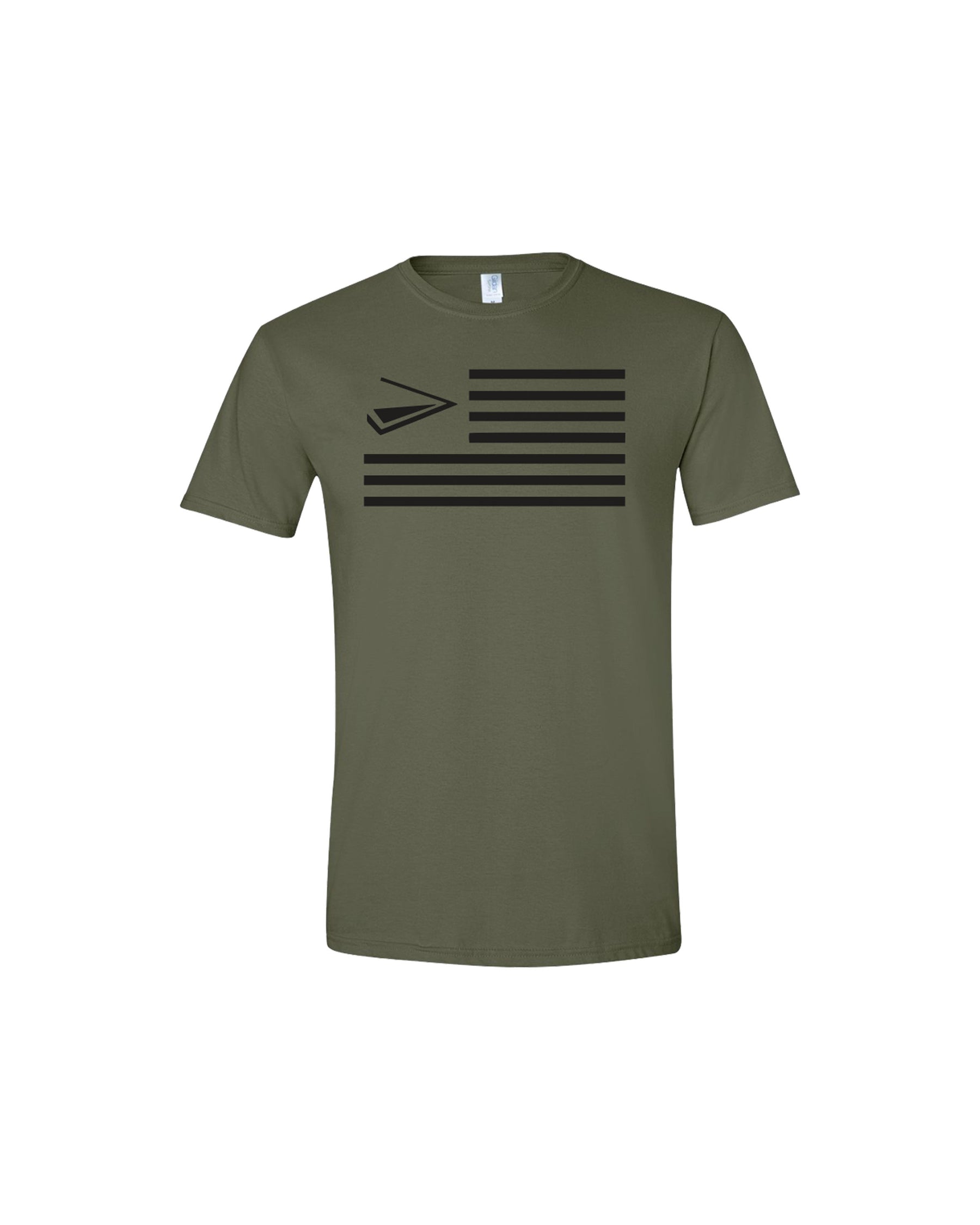 Olive Raised Hunting Flag T-Shirt