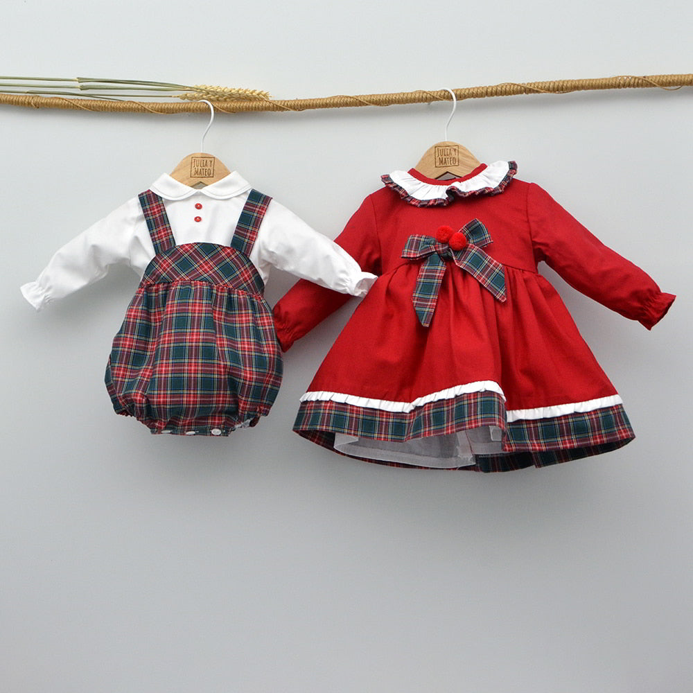 Conjunto vestir para Bebe Niño para cuadros escoceses – JuliayMateo