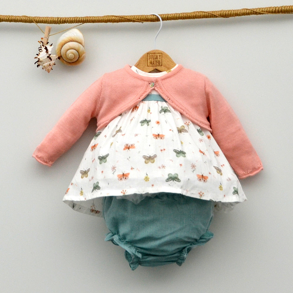una vez decidir mercenario Vestido para bebe niña con capota y braguita | Moda de Bebe Online –  JuliayMateo