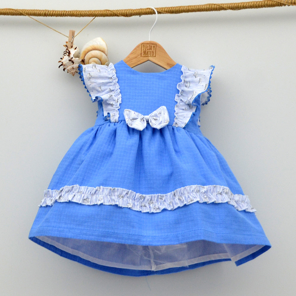 Vestido Azul para Bebes Niñas | Tienda Online de Ropa para Bebe –  JuliayMateo