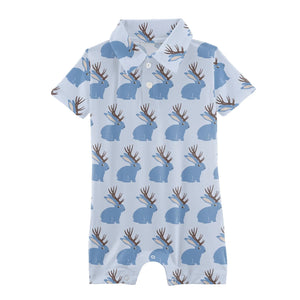 Dew Jackalope Polo Romper 12-18M - The Burlap Sack Boutique