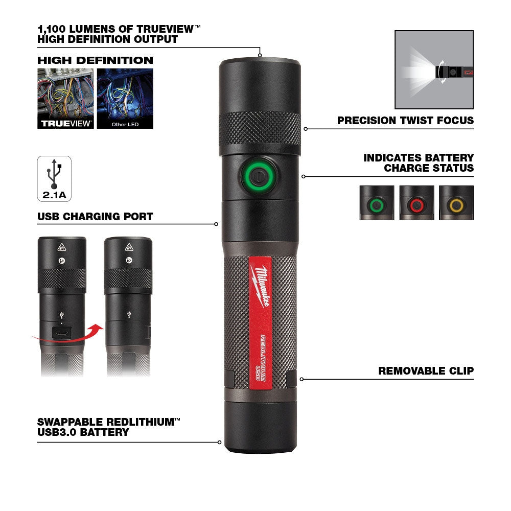 milwaukee flashlights rechargeable