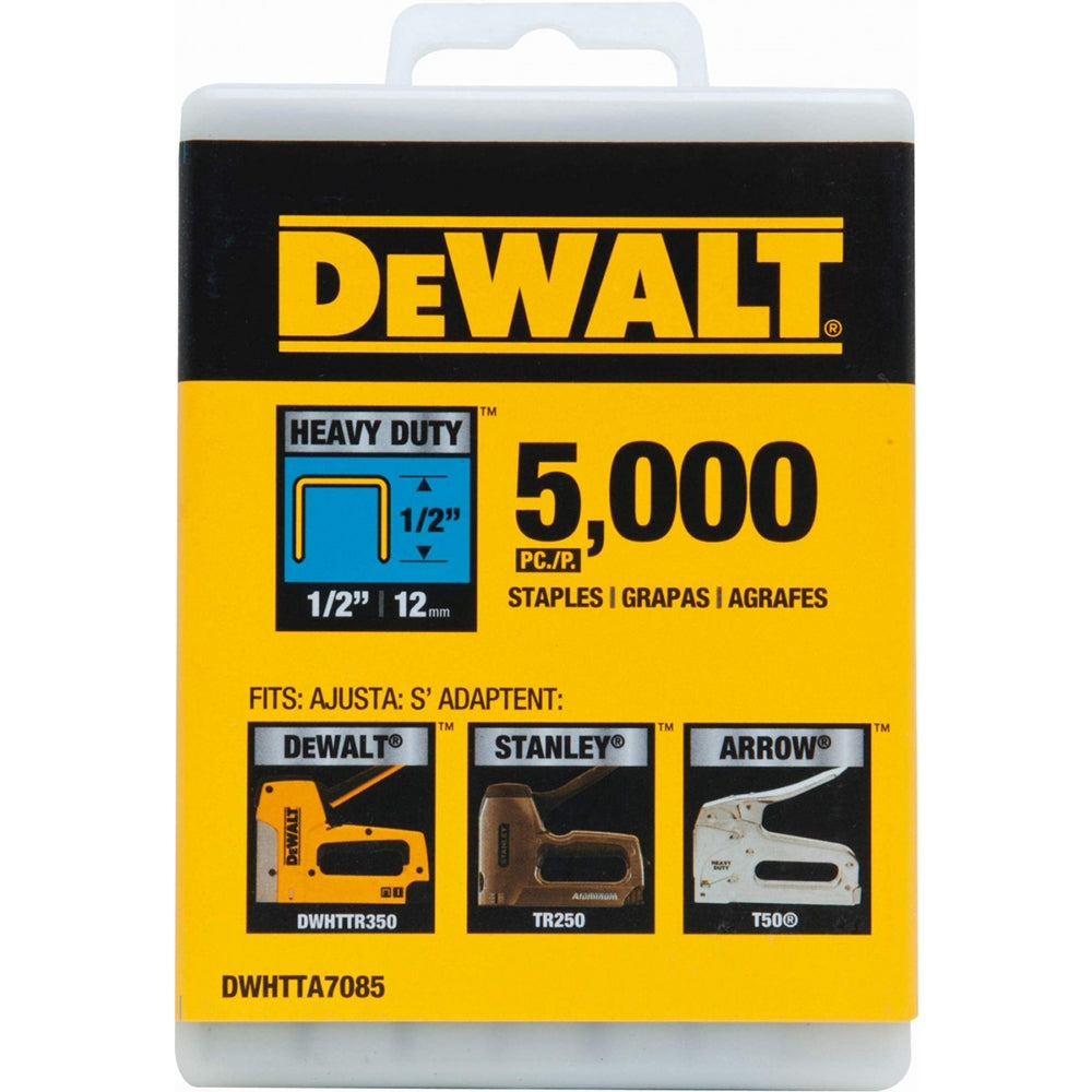 DEWALT DWHTTA7085 1/2" Heavy Duty Staples (Pack of 5,000)