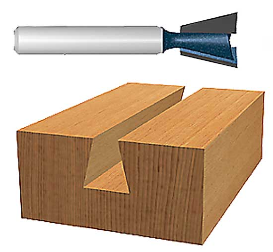 Bosch 84703M 1/2" Carbide Tipped Dovetail Router Bits with 1/4" Shank