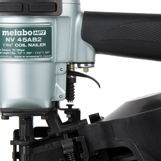 Metabo HPT NV45AB2 Roofing Nailer with Nails, Hose, and Compressor 