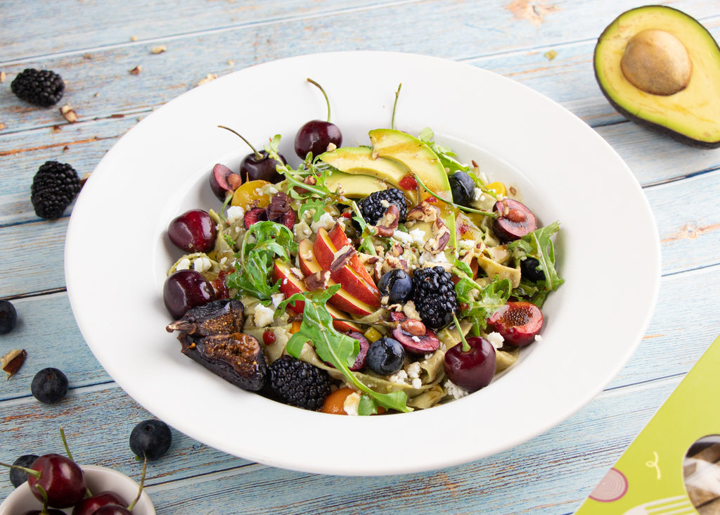 Summer Abundance Salad with Edamame Fettuccine