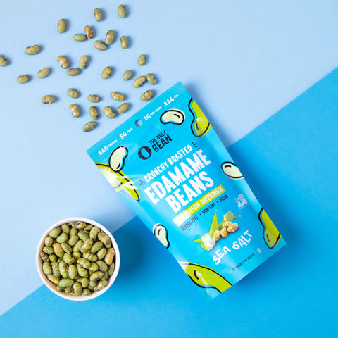 Dairy free snack - dry roasted edamame beans by the only bean